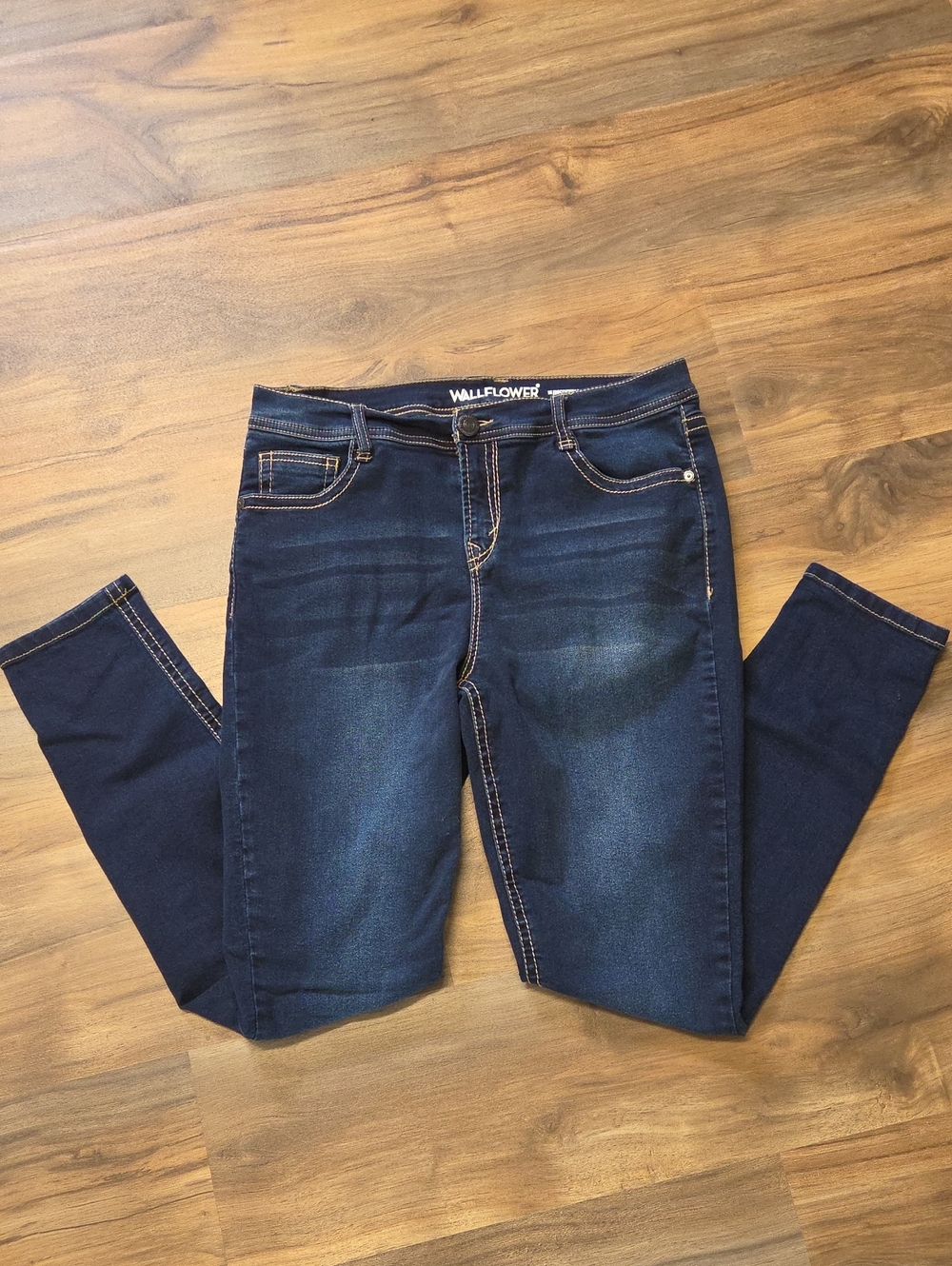 Wallflower Dark Blue Stretch Skinny Jeggings